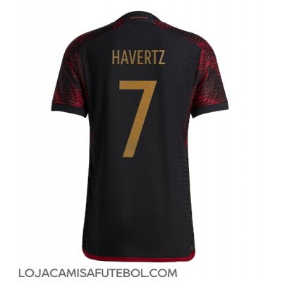 Camisa de Futebol Alemanha Kai Havertz #7 Equipamento Secundário Mundo 2022 Manga Curta